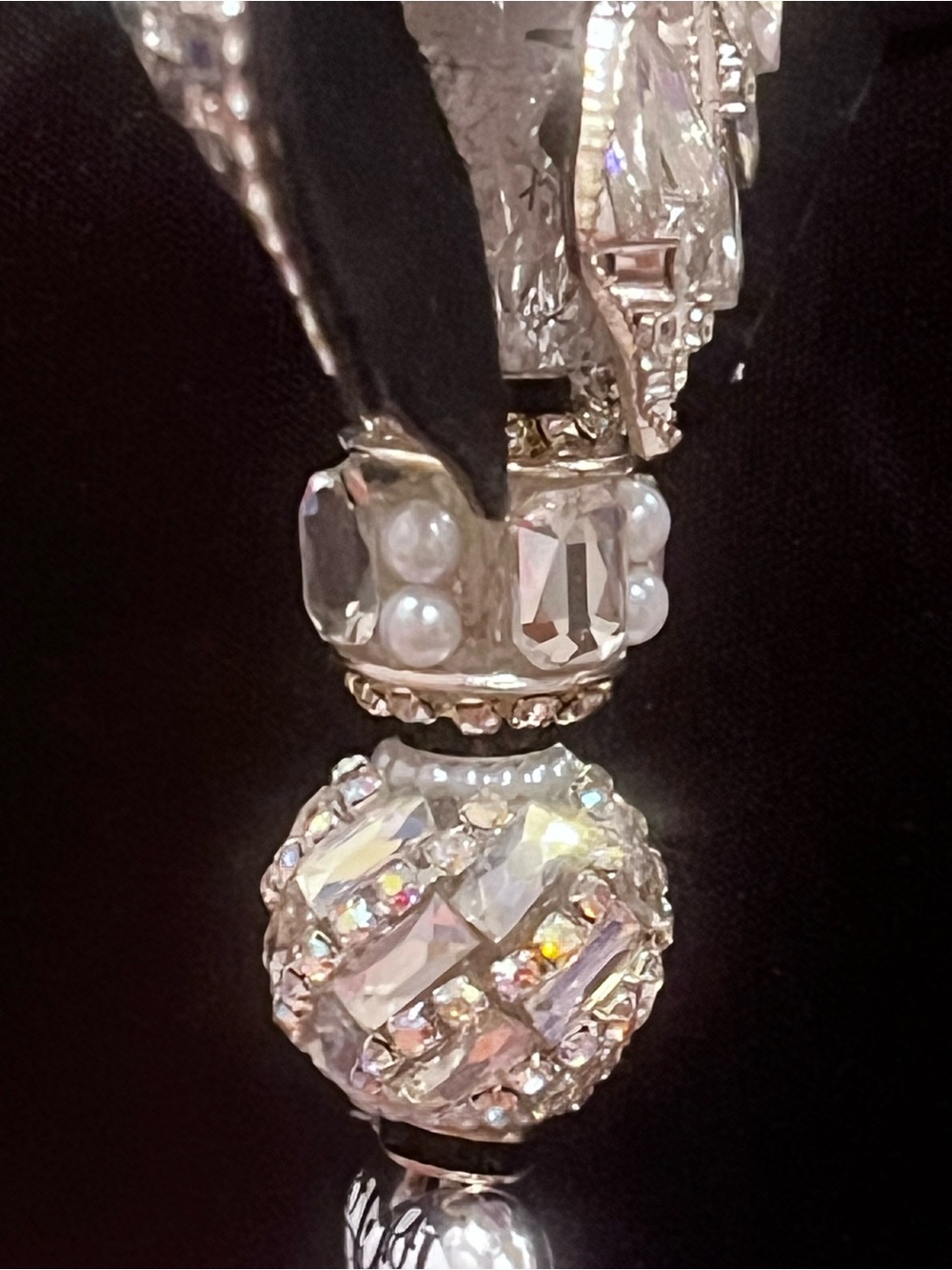 Crystal Bow Pen with Beaded Accent - Silver - Picture 10 of 11